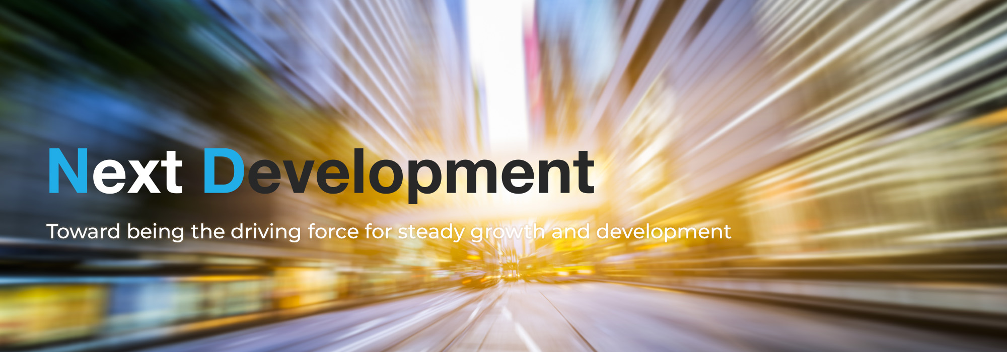 Next Development : Toward being the driving force for steady growth and development