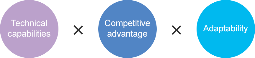 Technical capabilities, Competitive advantage, Adaptability