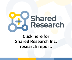 Shared Research Click here for Shared Research Inc. research report.